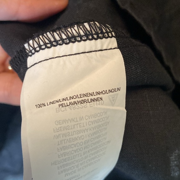 Muji Linen Sleeveless Black Dress - Picture 3 of 3